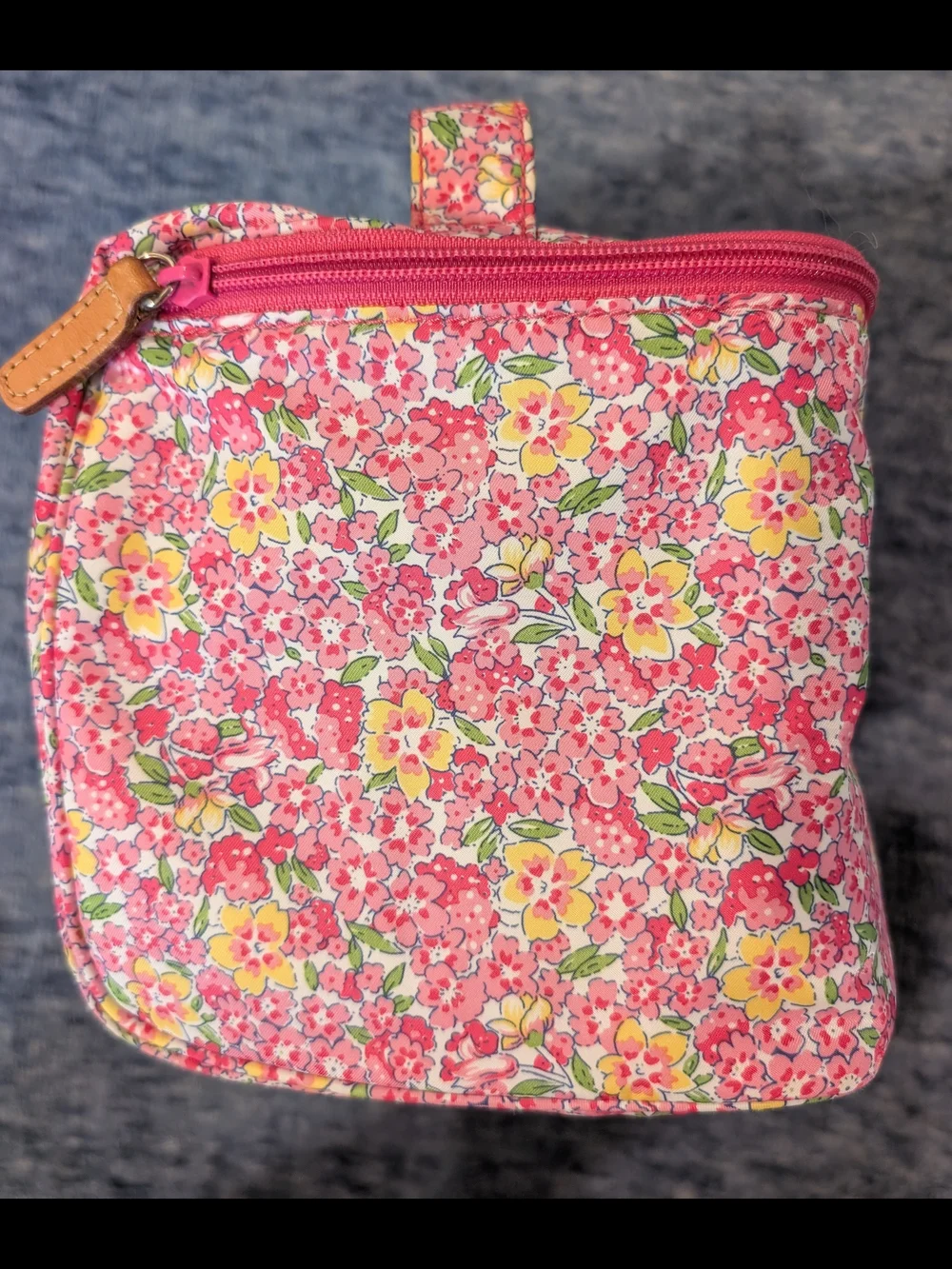 Lauren Ralph Lauren Pink Floral Zip Cosmetic Case